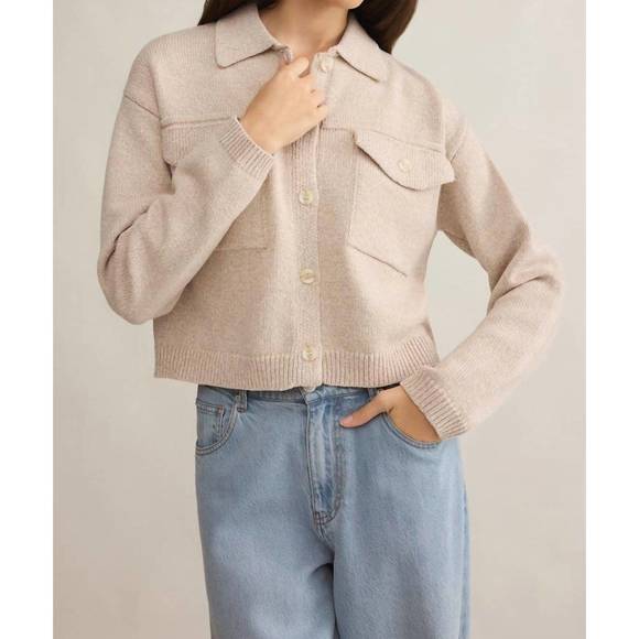 NEW Z SUPPLY cielo sweater knit jacket in parchment - Picture 1 of 3